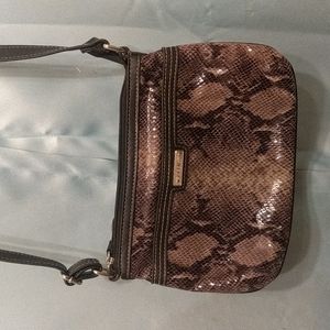 EUC relic by fossil snakeskin purse